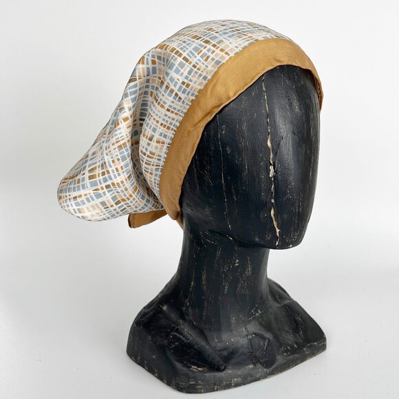 Vintage Silk Scarf Headband Babushka Bandana Old Money Quiet Luxury Preppy Boho - Picture 1 of 4